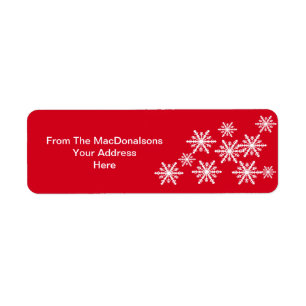 Red and white snowflakes custom Christmas