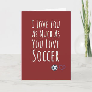 Red And White Soccer Athlete Card