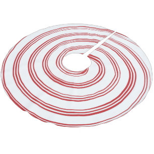 Red and White Spiral Tree Skirt