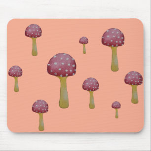 Red and white spotted mushroom mouse mat