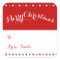 Red And White Square Christmas Gift Tag