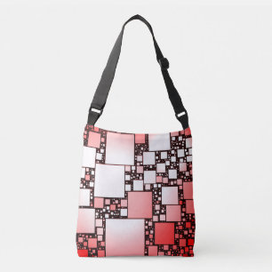 Red and White Square Dancing Cross Body Bag