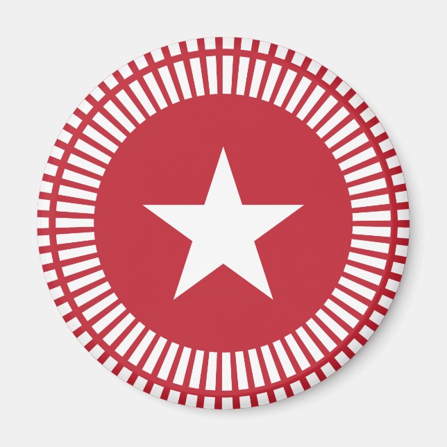 Red and White Stars and Stripes Magnet (Front)