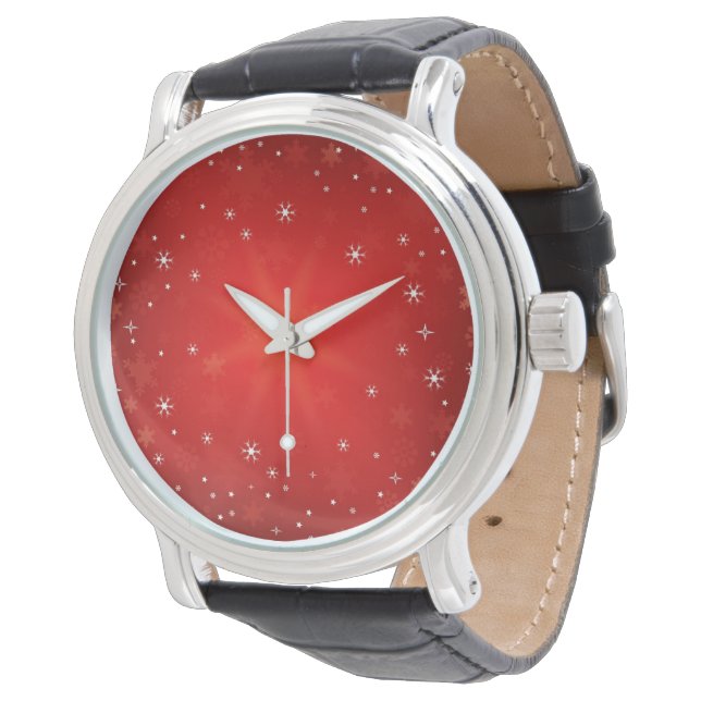 Red and white  stars watch (Angled)