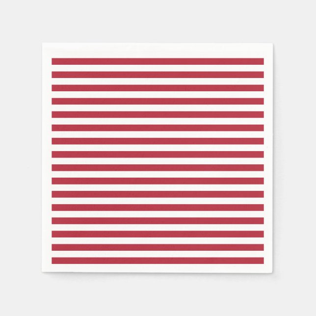 Red and White Stripe Napkins (Front)