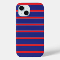 Red and white stripe on navy blue