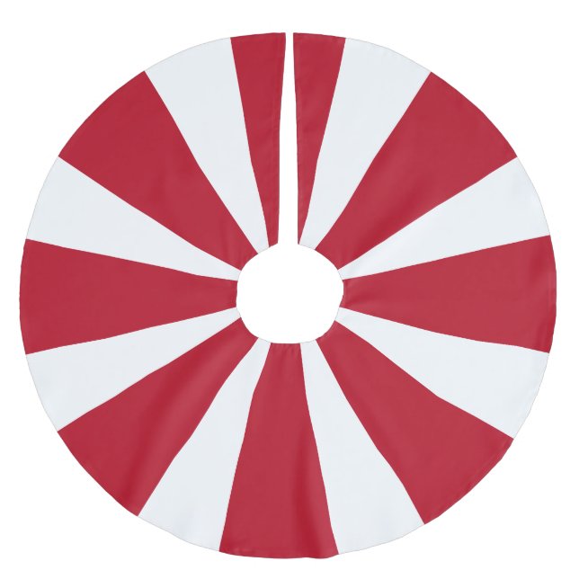 Red and White Stripe Tree Skirt (Front)