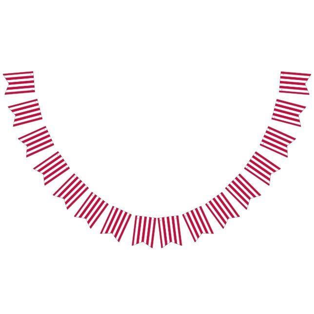 Red and White Striped Bunting Flags (All)