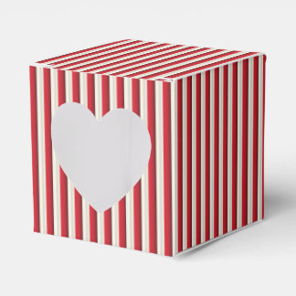 Red and White Striped Favour Box