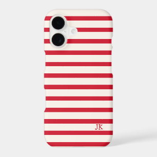 Red and White Striped Personalised Initials
