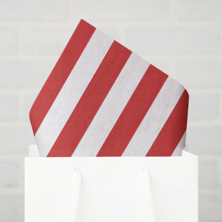 Red And White Striped  Tissue Paper