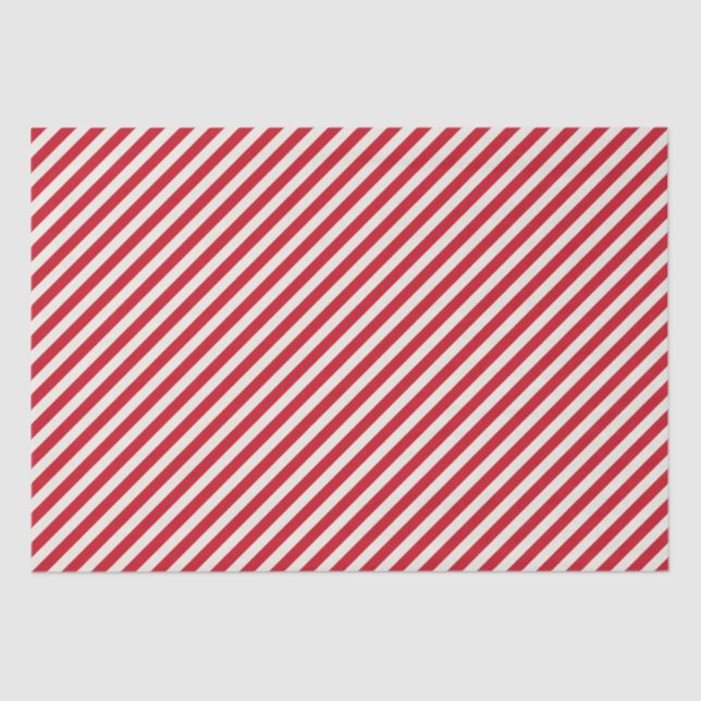 Red and White Striped Tissue Paper (Front)