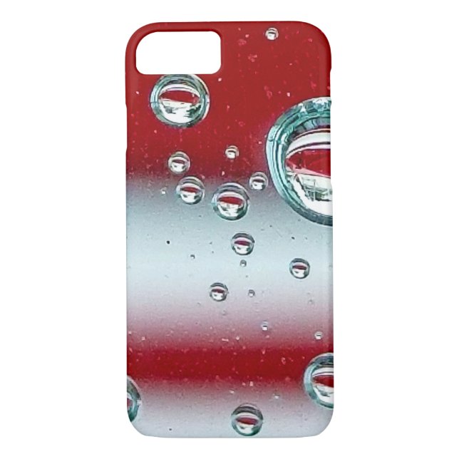 red and white striped water droplets Case-Mate iPhone case (Back)