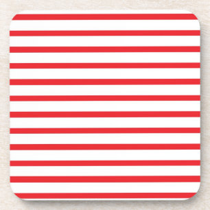 Red and White Stripes Coasters