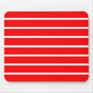 Red and White Stripes Design Mouse Mat