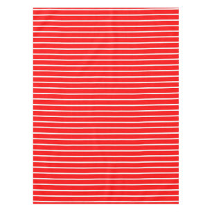 Red and White Stripes Design Tablecloth