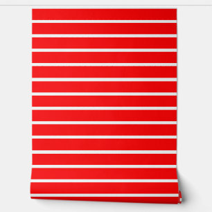 Red and White Stripes Design Wallpaper