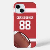 Red and White Stripes Jersey Grid Iron Football