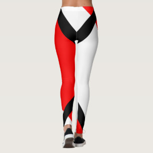 Red and White Stripes Leggings