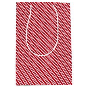 Red and White Stripes Medium Gift Bag