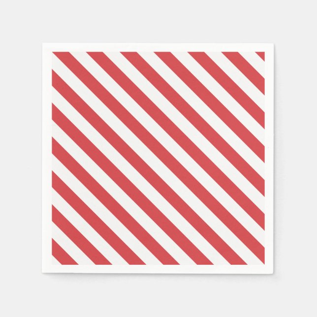 Red and White Stripes Napkin (Front)