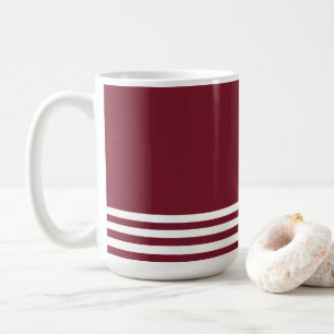 Red and White Stripes Pattern Coffee Mug