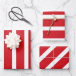 Red and white stripes pattern  wrapping paper sheet<br><div class="desc">A red and white stripes pattern consists of alternating horizontal bands of red and white colours,  creating a visually striking and classic design often associated with flags,  candy canes,  and Christmas themes. This timeless pattern evokes a sense of boldness and simplicity.</div>