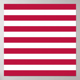 Red and White Stripes Poster