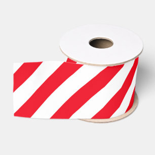 Red and White Stripped Candy Cane Gift Ribbon Grosgrain Ribbon