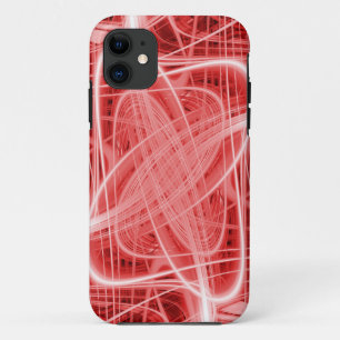 Red and white swirls iPhone 11 case