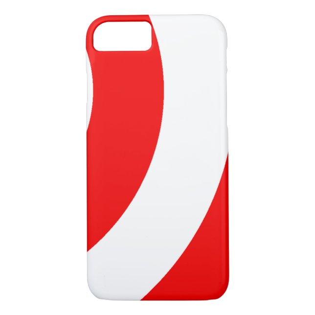 Red and White Swirls Case-Mate iPhone Case (Back)