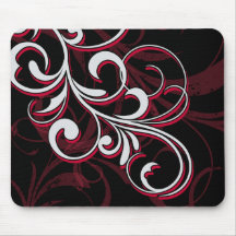Red and White Swirls