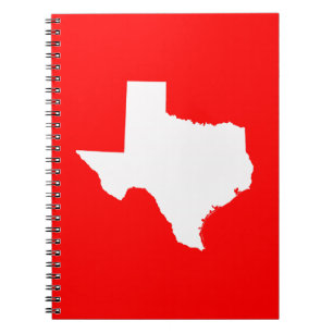 Red and White Texas Notebook