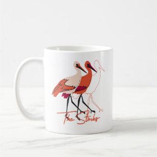  Red and White The Stork Birds Coffee Mug