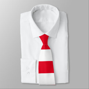 Red and white tie