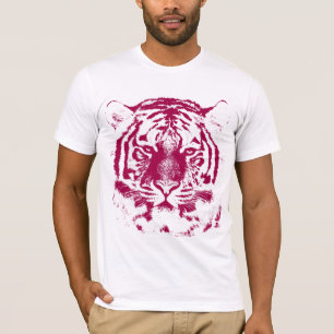 Red and White Tiger Face T-Shirt