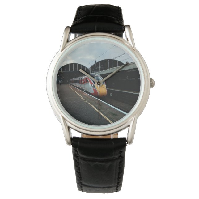 Red and white train watch (Front)