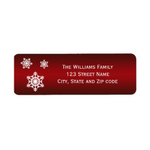 Red and White Trio of Snowflakes
