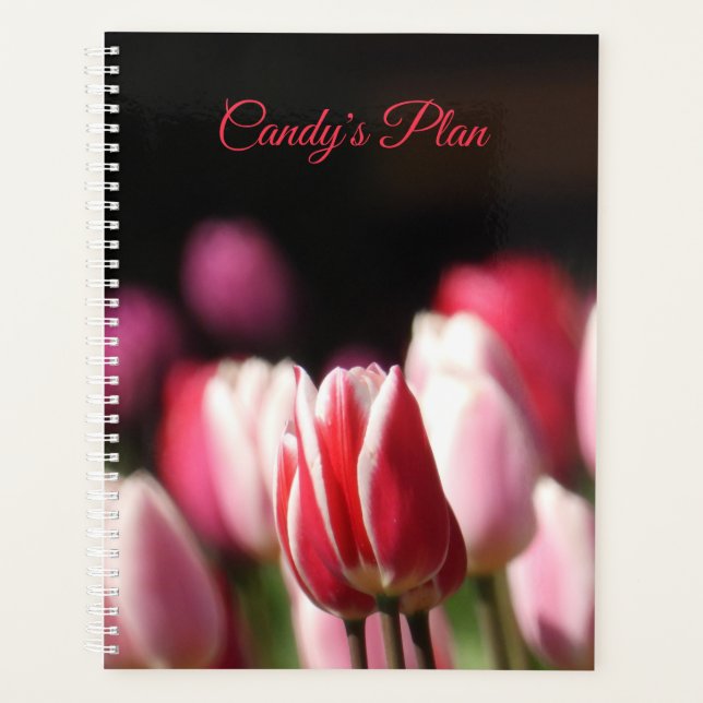 Red and White Tulip Planner (Front)