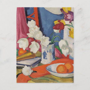 Red and White Tulips   Samuel John Peploe Postcard