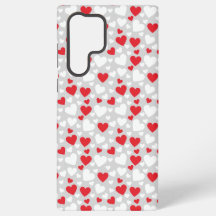 Red and White Valentine’s Day Hearts Phone Case