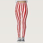 Red and White Vertical Stripes Leggings<br><div class="desc">Wild and Crazy Red and White Vertical Striped Leggings. Perfect for circus clowns,  acrobats,  Halloween costumes,  Christmas elves and just for fun.</div>