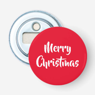 Red and White Xmas Festive Holiday Merry Christmas Bottle Opener