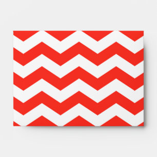 Red and White Zig Zag Envelope