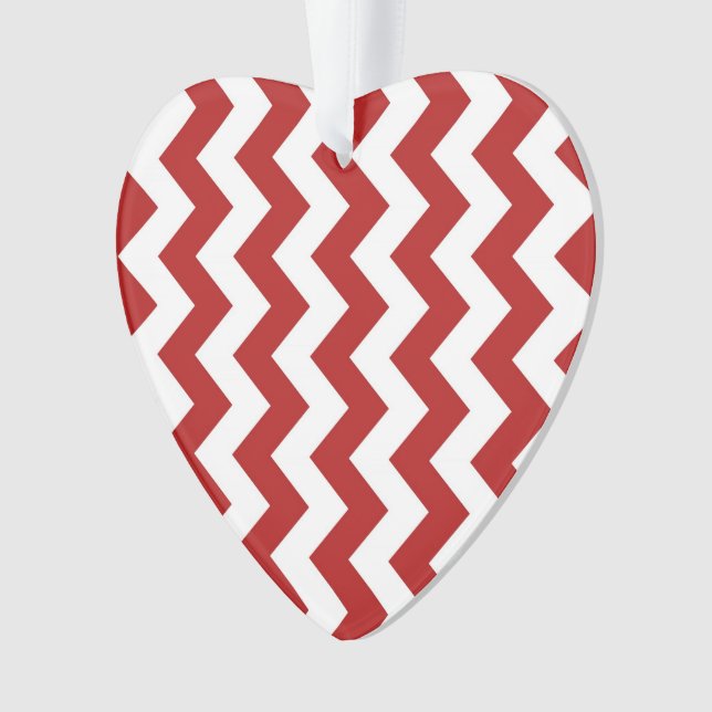 Red and White Zigzag Ornament (Front)