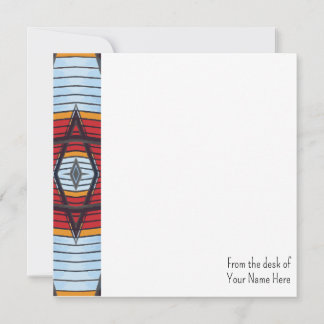 Red and Yellow Architectural Detail Note Card