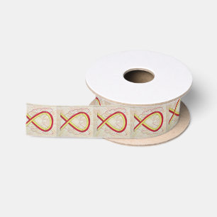 Red and Yellow Awareness Ribbon Angel Ribbon Satin Ribbon