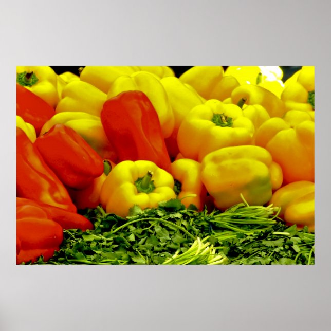 Red and Yellow Bell Peppers Poster (Front)