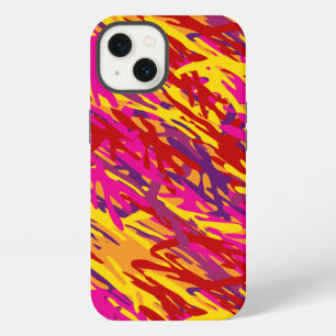 Red and Yellow Camouflage iPhone 13 Case