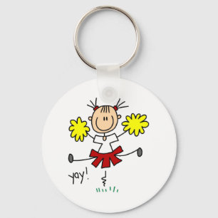 Red and Yellow Cheerleader T-shirts and GIfts Key Ring